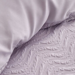 Catherine Lansfield Heatset Wave Lilac Duvet Cover Set King Bedding Set - thumbnail 3