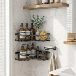 Kokoma Set Of 3 Corner Shower Caddy No Drilling Organiser - thumbnail 3
