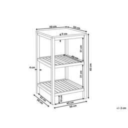 Beliani Outdoor Kitchen Island Brucoli Acacia Wood Brown - thumbnail 3