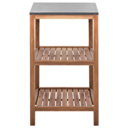 Beliani Outdoor Kitchen Island Brucoli Acacia Wood Brown - thumbnail 5
