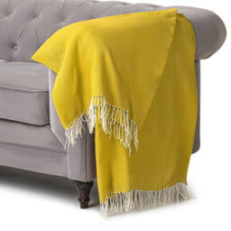Luxury Living 100% Acrylic Throw - 150Cm X 125Cm - Lime - thumbnail 2