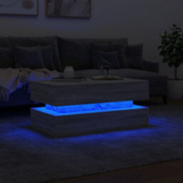 Berkfield Coffee Table With Led Lights Grey Sonoma 90X50X40 Cm - thumbnail 5
