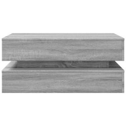 Berkfield Coffee Table With Led Lights Grey Sonoma 90X50X40 Cm - thumbnail 7