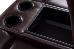 Brown Faux Leather  3 + 2 + 1 Seater Manual Recliner Sofa And Armchair Set For Living Room Valencia - thumbnail 8