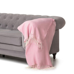 Luxury Living 100% Acrylic Throw - 150Cm X 125Cm - Pink