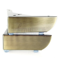 L&F 4X Furniture Feet Metal Antique Brushed Brass Furniture Legs Sofas Chairs Stools 50mm High Tsp2109 Predrilled - thumbnail 6
