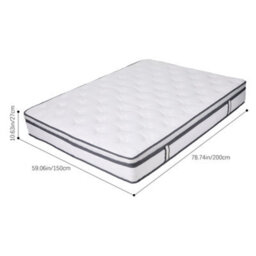 Living And Home King Mattress Foam Pocket Spring Hybrid Mattress W 1500 X D 2000 mm - thumbnail 6
