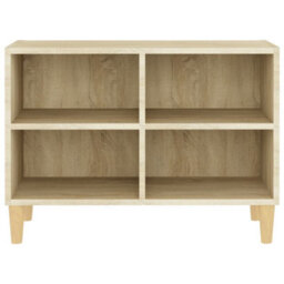 Berkfield Tv Cabinet With Solid Wood Legs Sonoma Oak 69.5X30X50 Cm - thumbnail 4