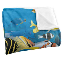 Royce Mcclure Day Dive Silky Tropical Fish Supersoft Blanket Multicoloured (152Cm X 127Cm) - thumbnail 3