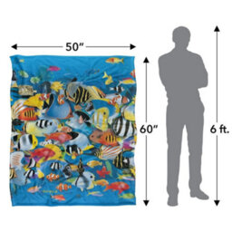 Royce Mcclure Day Dive Silky Tropical Fish Supersoft Blanket Multicoloured (152Cm X 127Cm) - thumbnail 6