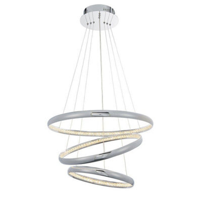 Luminosa Lighting Luminosa Ozias Led Ceiling Pendant Chrome Plate & Clear Crystal Glass - image 1