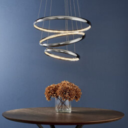 Luminosa Lighting Luminosa Ozias Led Ceiling Pendant Chrome Plate & Clear Crystal Glass - thumbnail 2