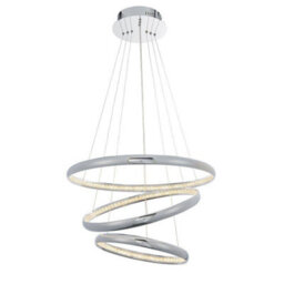 Luminosa Lighting Luminosa Ozias Led Ceiling Pendant Chrome Plate & Clear Crystal Glass - thumbnail 1