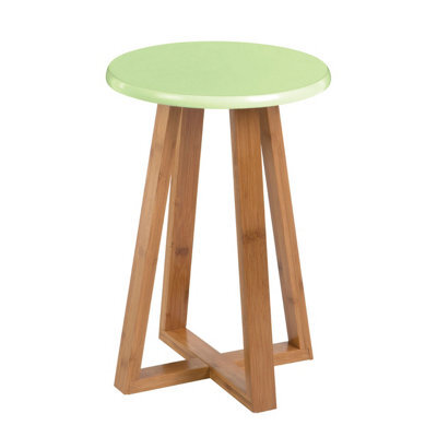 Orsina Viborg Green Bamboo Round Stool - image 1