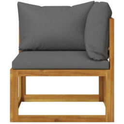 Walplus 2-Seater Garden Bench With Dark Grey Cushions (Uk/ie/fi/no Only) - thumbnail 3