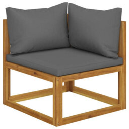 Walplus 2-Seater Garden Bench With Dark Grey Cushions (Uk/ie/fi/no Only) - thumbnail 2