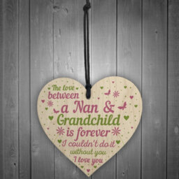 Red Ocean Nan Gifts From Grandchildren Wooden Heart Sign Birthday Gifts For Nan Nanny Grandparent Gifts - thumbnail 2