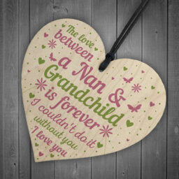 Red Ocean Nan Gifts From Grandchildren Wooden Heart Sign Birthday Gifts For Nan Nanny Grandparent Gifts - thumbnail 6
