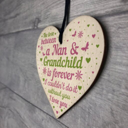 Red Ocean Nan Gifts From Grandchildren Wooden Heart Sign Birthday Gifts For Nan Nanny Grandparent Gifts - thumbnail 7