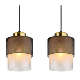 Luminosa Lighting Luminosa Olga Bar Pendant Ceiling Light Matt Black Satined Glass Shade 4X E27 - thumbnail 4