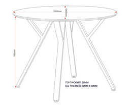 Seconique Athens Round Dining Set - Concrete Effect/black/grey Faux Leather - thumbnail 9
