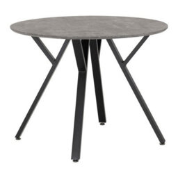 Seconique Athens Round Dining Set - Concrete Effect/black/grey Faux Leather - thumbnail 5