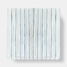 OHS Two Tone Faux Fur Ribbed Fleece Throw Thick Fluffy Blanket - Navy/white - thumbnail 8