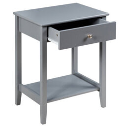 Costway Set Of 2 Nightstand Wooden Bedside Couch Sofa Table W/ Sliding Drawer - thumbnail 2