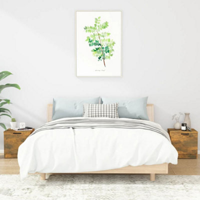 Berkfield Bedside Cabinets 2 Pcs Smoked Oak 40X39X40 Cm - image 1