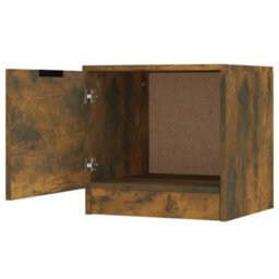 Berkfield Bedside Cabinets 2 Pcs Smoked Oak 40X39X40 Cm - thumbnail 9