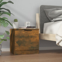 Berkfield Bedside Cabinets 2 Pcs Smoked Oak 40X39X40 Cm - thumbnail 3