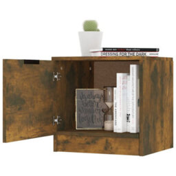 Berkfield Bedside Cabinets 2 Pcs Smoked Oak 40X39X40 Cm - thumbnail 5