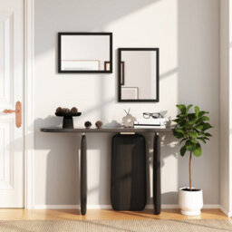 Homcom 30 X 40 Cm Wall Bathroom Mirror, Vanity Mirror, Set Of 2, Black - thumbnail 8