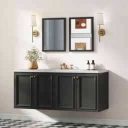 Homcom 30 X 40 Cm Wall Bathroom Mirror, Vanity Mirror, Set Of 2, Black - thumbnail 9