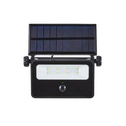 Luminosa Lighting Luminosa Zink Pir Solar 6000K Led Outdoor Modern Wall Lamp Black Ip54 - thumbnail 2