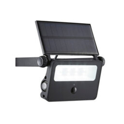 Luminosa Lighting Luminosa Zink Pir Solar 6000K Led Outdoor Modern Wall Lamp Black Ip54 - thumbnail 3