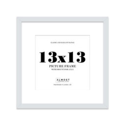 "13X13"" Light Grey Picture Frame - 13X13"" Square Frame With 11X11"" Mount For 13X13""/11X11"" Pictures Moderrn Style Thin Edge, 1 Pack" - thumbnail 1