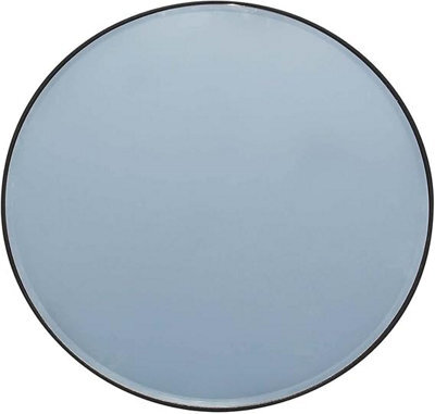 Biznest Apartment Circular Mirror 50Cm Black, Home Decorative, Living Room, Bedroom Room, Eye-Catching Design