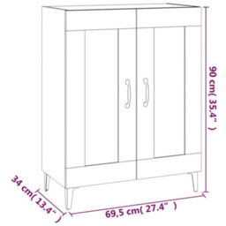 Vidaxl Sideboard Sonoma Oak 69.5X34X90 Cm Engineered Wood - thumbnail 3