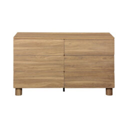 Sweeek - Chest Of 6 Drawers Wood Decor Hazel Wood Effect 120X45X73 Cm - Ayana - thumbnail 4