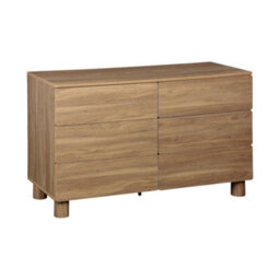 Sweeek - Chest Of 6 Drawers Wood Decor Hazel Wood Effect 120X45X73 Cm - Ayana - thumbnail 2