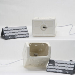 Cream Ceramic House Table Lamp Ambient Night Light For Bedroom, Hallway Or Living Room Decor - thumbnail 3