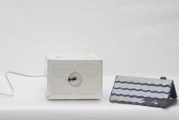 Cream Ceramic House Table Lamp Ambient Night Light For Bedroom, Hallway Or Living Room Decor - thumbnail 5