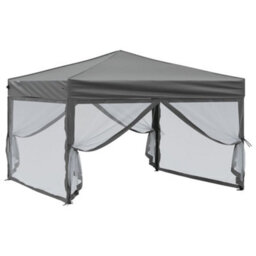 Walplus Folding Party Tent Garden Gazebo Canopy With Sidewalls Anthracite 3X3 M - thumbnail 3