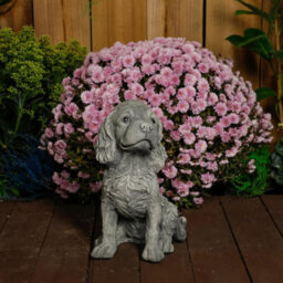 Spaniel Puppy Dog Stone Cast Garden Ornament - thumbnail 3