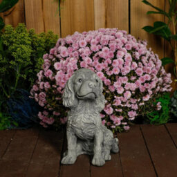 Spaniel Puppy Dog Stone Cast Garden Ornament - thumbnail 6