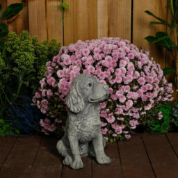 Spaniel Puppy Dog Stone Cast Garden Ornament - thumbnail 7