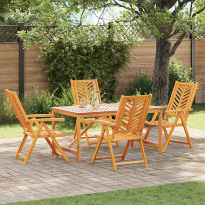 Berkfield Garden Dining Set 5 Pcs Brown 150 X 90 X 74 Cm - image 1