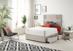 Somnior Beds Somnior Flexby Plush Silver 4Ft6 Memory Foam Divan Bed With 2 Drawers, Mattress & Headboard - Double - thumbnail 3