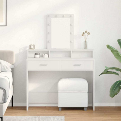 Walplus Dressing Table White 100 X 41 X 140 Cm Engineered Wood - image 1